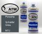 Preview: Porsche, Schiefer Grau, M7J: 400ml Sprühdose + 400ml Klarlack - Set, von ATW Autoteile West.